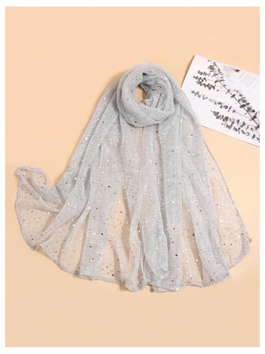 Image of Floerns Women's Sequin Bandana Square Scarf Silk Scarves Mesh Shawl and Wrap for Evening Dresses
