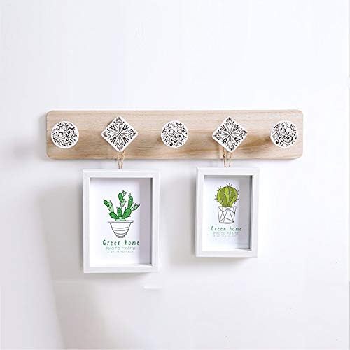 Hook Key Hanger Home Decoration Accessories Wood Crafts Creative Scandinavian Towel Hook Clothes Hook Receiving Frame(Wood 4)
