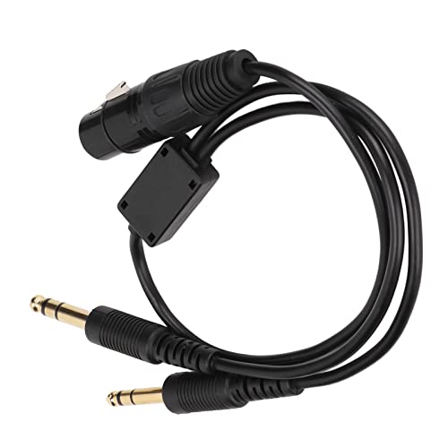 Adaptador de cable XLR a doble enchufe GA para aviación miniatura 4