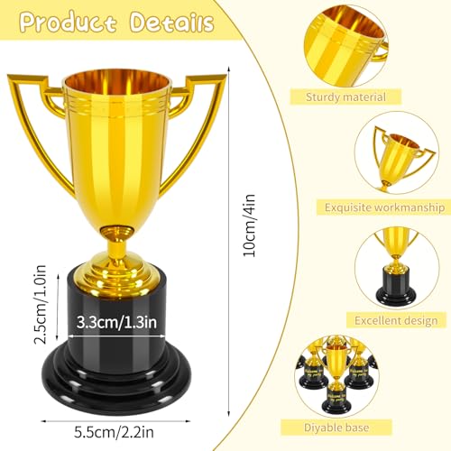 4 inch mini trophies trophies for kindergarten graduation bowling tournaments basketball games kids soccer awards must have football party favors plastic trophy
