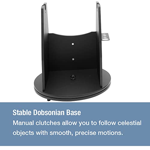 41hWOcsT2JL Zhumell – 12-inch Dobsonian Reflector Telescope – Large Aperture for Crisp, Bright Images – Solid Base Construction with Handle for Easy Transport – Ideal Astronomical Telescope - Image 4