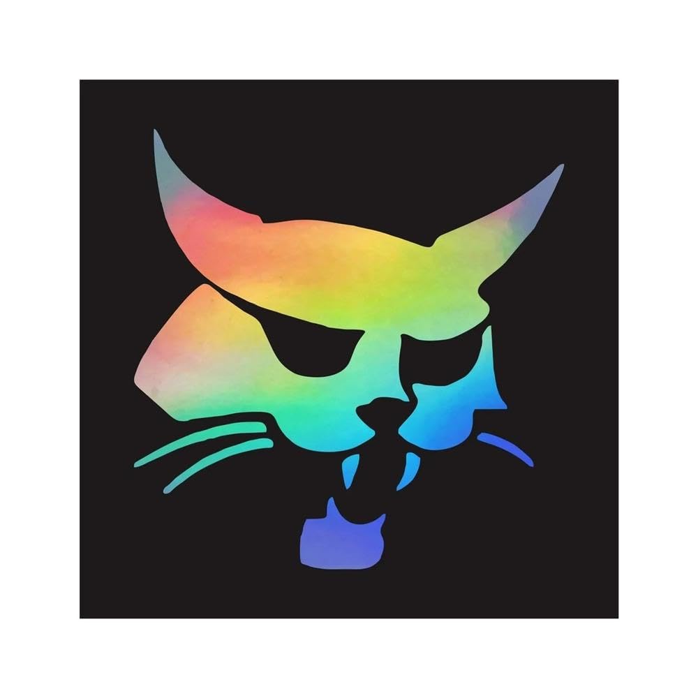 Design Bobcat Head Silhouette Car Sticker Vinyl Decal Car Decoration(Laser,28cm)