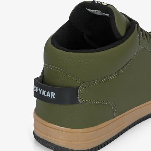 Image of Braxton Mens Olive MID TOP Sneaker