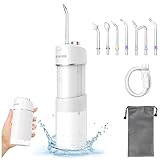 Water Flosser for teeth Portable Water Dental Flosser for Teeth Cleaning and Flossing Cordless Mini Oral Irrigator with 3 Modes 7 Jet Tips for kids Adults Home Travel Braces Bridges Care