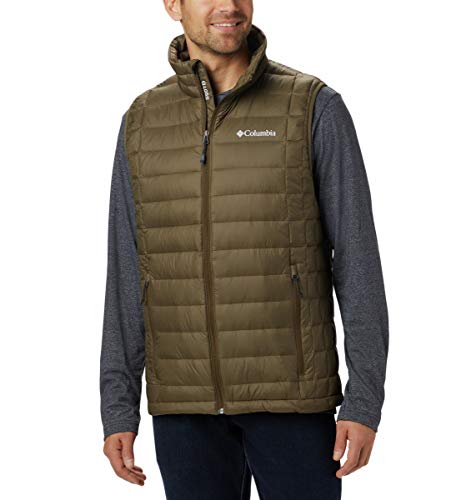 Columbia Men's Voodoo Falls 590 TurboDown Vest, Olive Green, Medium