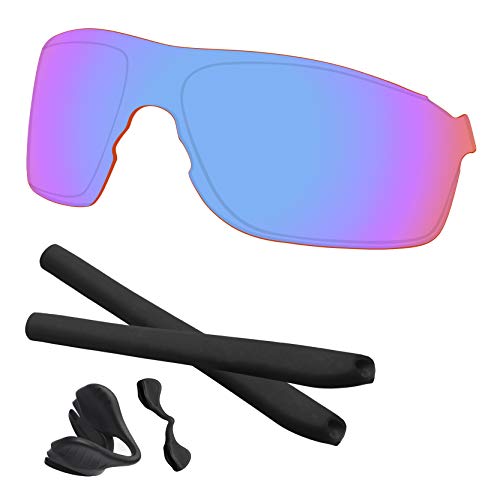 Image of EV Zero Pitch Lenses & Rubber Kits Replacement for Oakley Polarized OO9383 Sunglass