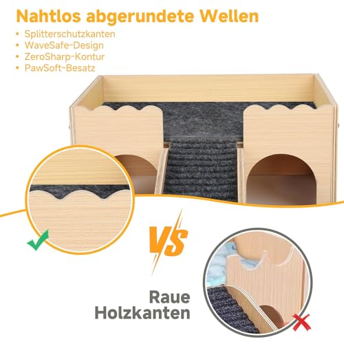 Niche d'escalier en bois hamster cabane gerbille accessoire cage - 4