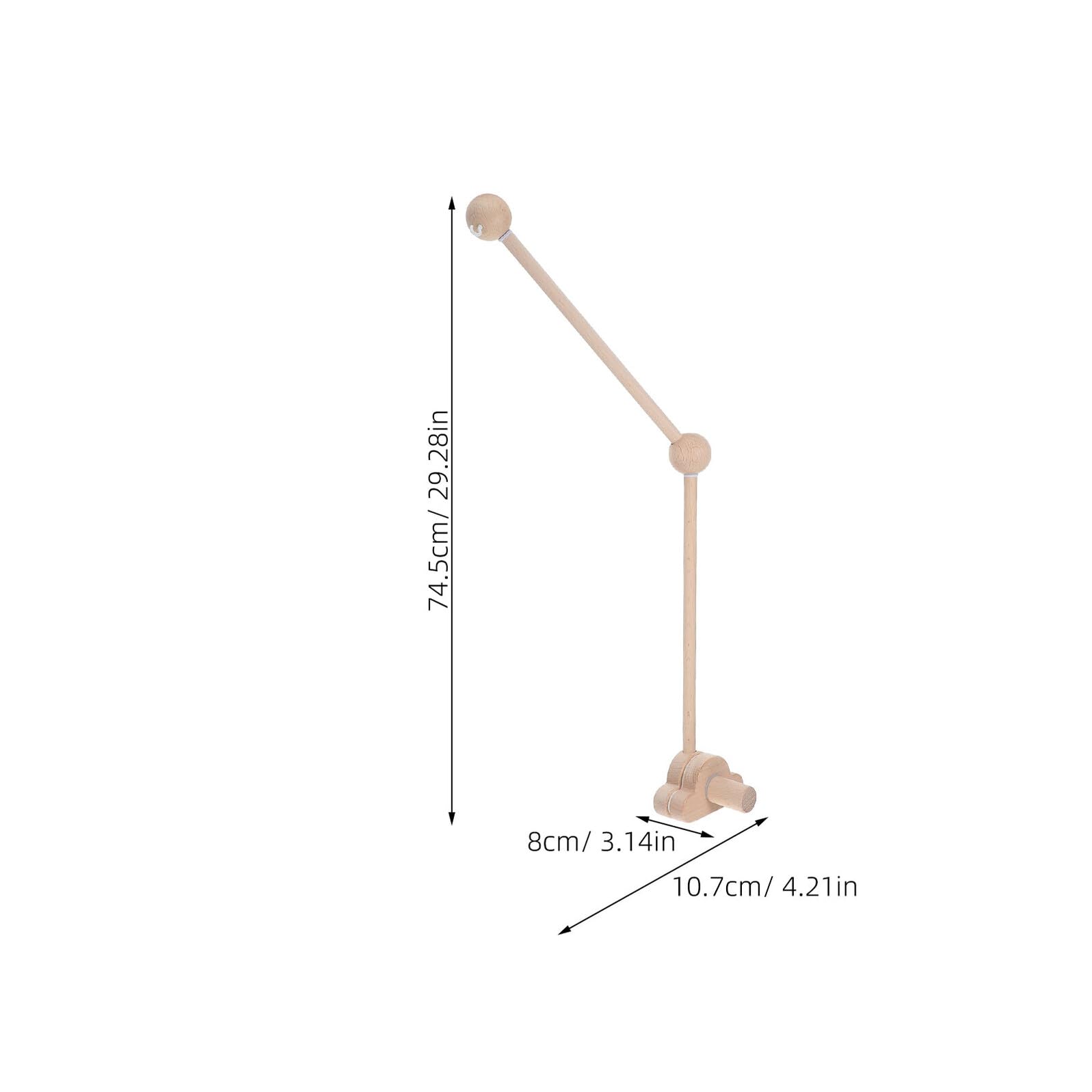 Supporto per Giostrina in Legno Beige per Culla Struttura Regolabile Versatile per Cameretta di Ragazzo Ragazza e Accessori per Culla Sicuri e Pratici