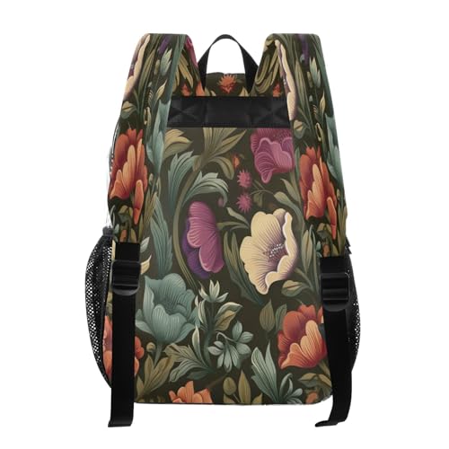 Watercolor Flowers Clear Backpack - Stadium Approved Large 15.7-inch Waterproof Transparent Bag for Sports, Concerts, Work, Travel#3693