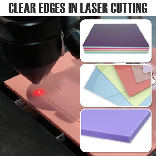Image of 2pcs Pastel Cell Cast Acrylic Sheets Baby Yellow 1 /8inch (3mm) 8x12 200x300mm Glossy Matte Laserable Plexiglass Sheets Plasitc Board for Laser Cutting Engraving DIY Project Craft Sign