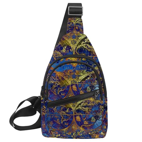 Sac à bandoulière femme vintage multicolore avec sangle réglable 30x18cm