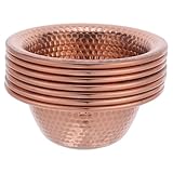 BESPORTBLE 7 cuencos para servir curry - Platos de cereales de aleación martillada estilo - Cuencos de metal versátiles para mezclar, utensilios para el hogar, la cocina, el hotel y el restaurante