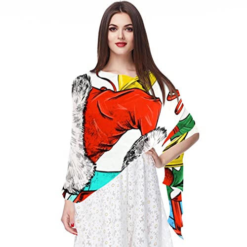 Foulard mousseline de soie pour femme motif flocon idée cadeau idéal