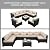 Rattaner 9 Pieces Outdoor Sectional All-Weather Wicker Patio Furniture Set Patio Sectional Glass Patio Table Non-Slip Cushions and Waterproof Covers, Khaki