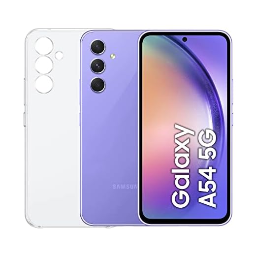 Samsung Galaxy A54 5G, Clear Cover inclusa, Smartphone Android, Display FHD+ Super AMOLED 6.4”, 8GB RAM, 256GB di memoria interna espandibile, Batteria 5.000 mAh, Awesome Violet [Versione Italiana]
