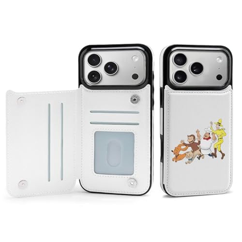 手帳型 おさるのジョージ 対応 iPhone 17 Pro Max ケース カード収納 スマホケース 財布型 携帯ケース 軽量 全面保護 スタンド機能 おしゃれ お祝いギフト
