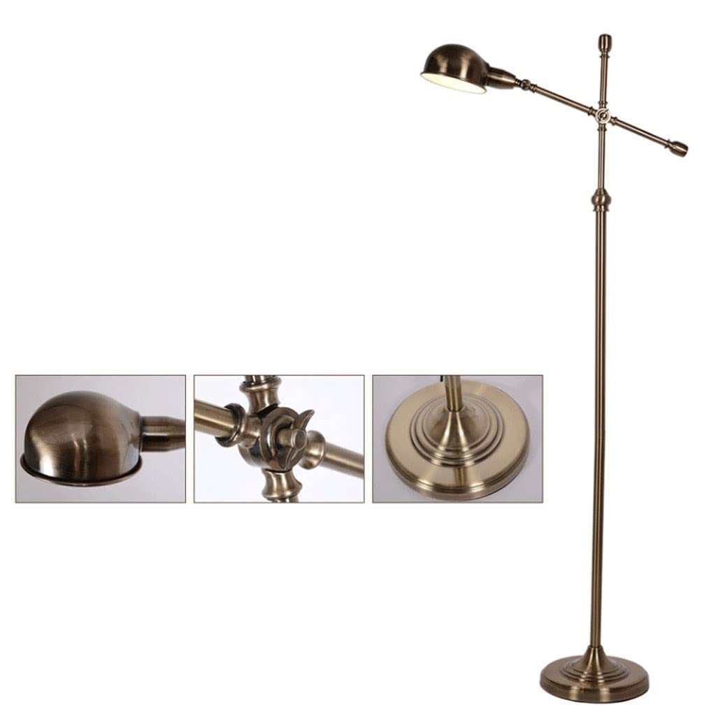 Amazon.co.jp : 180°照明フロアランプ、アンティークブロンツ調節可能