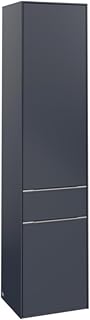 Villeroy & Boch Subway 3.0, Mueble Alto, 2 Puertas Tope (bisagra) Izquierda y 1 cajón, C59002, Color: Frente/Carcasa: Azul Marino, Mango: Aluminio Brillante