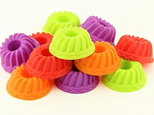 Kit 12 Forminhas Silicone Mini Bolos Cupcake Pudim Gelatina