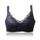 Sendyou Reggiseni per mastectomia con tasche per donne con protesi mammarie post-chirurgiche senza ferretto, Nero , 3C