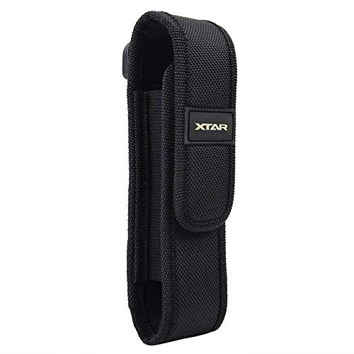 XTAR T220 Flashlight Torch Pouch Holster Holder Cover Case for 5"-7" Length Torch Like FENIX UC30 UC35 E35 Surefire G2 6P E2L UltraFire 501B 502B XTAR TZ20 (Black, 1-Pack)