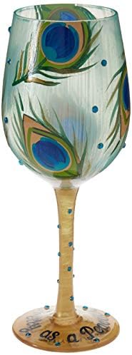 Lolita 4056857 Pretty as a Peacock Wine Glass