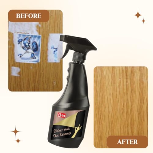 Image of URBA Sticker and Glue remover 500 ml | Adhesive Remover Spray | Used to Remove Gum Glue,Stickers, Adhesives | Car Glass Sticker Remover Spray (500 ml)