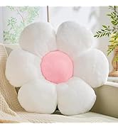 CANGHI Daisy Shaped Throw Pillow - Cute Flower Seating Cushions for Adults & Kids - White & Pink,...