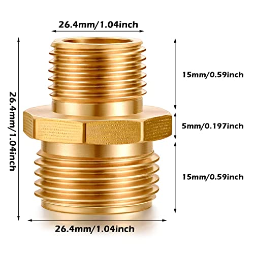 Solid Brass Garden Hose Adapters Bathroom Shower Hose Adapters Connectors Adapter