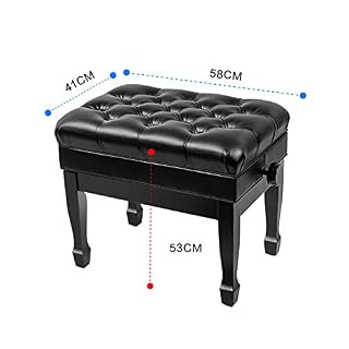 TEmkin Tabouret de Piano, Tabouret de Piano réglable en Hauteur, Banc de Piano de Luxe, avec Coussin imperméable et intérieur Solide Rabattable, Rangement supplémentaire pour la Musique - Les Beatles, Paul McCartney, John Lennon, RIngo Starr, George Harrison TEmkin Tabouret de Piano, Tabouret de Piano réglable en Hauteur, Banc de Piano de Luxe, avec Coussin imperméable et intérieur Solide Rabattable, Rangement supplémentaire pour la Musique – Image 7
