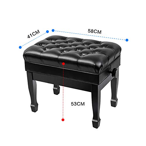 TEmkin Tabouret de Piano, Tabouret de Piano réglable en Hauteur, Banc de Piano de Luxe, avec Coussin imperméable et intérieur Solide Rabattable, Rangement supplémentaire pour la Musique - Les Beatles, Paul McCartney, John Lennon, RIngo Starr, George Harrison TEmkin Tabouret de Piano, Tabouret de Piano réglable en Hauteur, Banc de Piano de Luxe, avec Coussin imperméable et intérieur Solide Rabattable, Rangement supplémentaire pour la Musique – Image 8