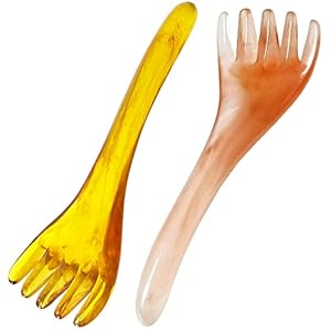 Tegembur Scalp Massager,Head Handheld Guasha Scraping,Resin Head Scratcher for Stress Relax,Protable Massage Tools for Head Hair Body SPA