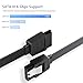 Mbiydeg SATA Cable III for SSD HDD Data,3 PCS 6Gbps Straight Angle 15 Inch Sata Data Cable Compatible for SATA Hard Drive CD Driver, CD Writer,Black