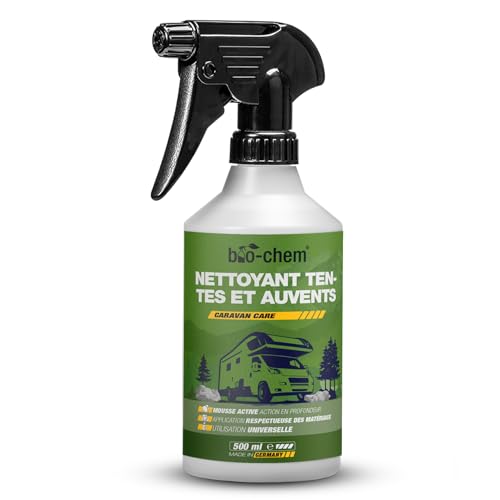 Bio-chem - Nettoyant pour auvent, marquise, tente de toit 0,5L - Produit pour laver la toile de tente, la toile de l'auvent de camping-car, caravane, tente toit voiture - Produit écologique textile
