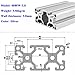 1PC 4080W Aluminum Profile Extrusion Frame 4080W Heavy line Linear Rail 3mm Wall Thicknes Industrial Workbench(4080W-Silver,150mm)