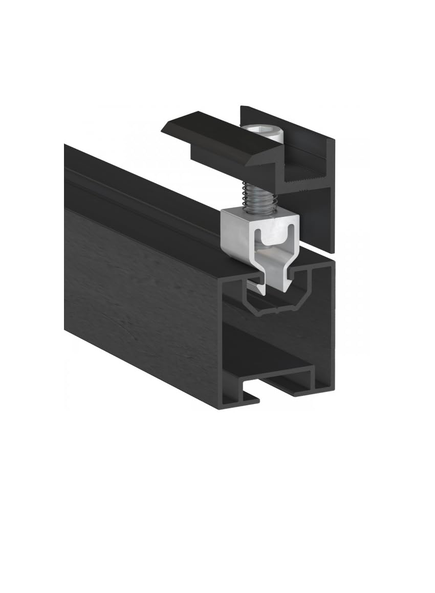 10x Handelskönig Endklemme Klick-Klemme schwarz zur Befestigung von Solarmodulen mit einer Rahmenhöhe von 30 - 40 mm