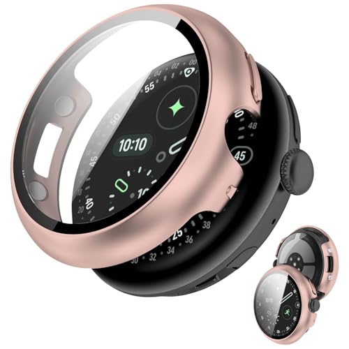 JIAYJP for Google Pixel Watch 4 45mm p P[X KXtC ̌^P[X PC+KXf wh~ ϏՌ ȒP ߗ Sʕی ^ Google Pixel Watch 4 45mm Jo[ (s