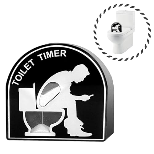 Reloj de arena para inodoro de 5 minutos, temporizador de reloj de arena creativo, reloj de arena para inodoro, temporizador | regalos divertidos para hombres, marido, papá, día del padre, regalo d