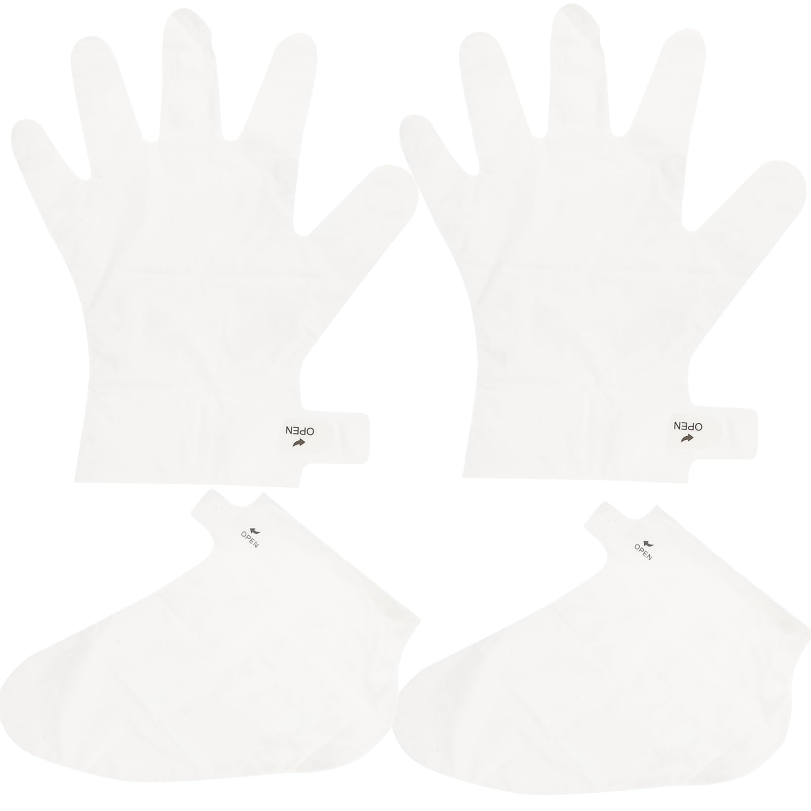 minkissy 2pcs Hand and Foot Mask Moisturizing Exfoliating Gloves for Dry Cracked Treatment for Smooth Retains Lotion for Cuticle Removal