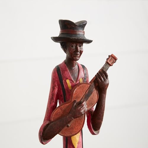 image for Deco 79 Polystone Musician Decorative Sculpture Tall Long Legged Jazz 