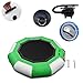 YEYUBIW Inflatable Water Trampoline with Air Pump, 8/10/13/16FT Round Recreational Floating Swim Platform for Lake, Pool,Green+White,16FT/5M