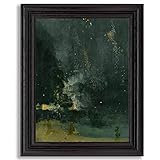 Nocturne in Black & Gold The Falling Rocket by James Abbott Whistler Framed Print Poster Wall Art Ho