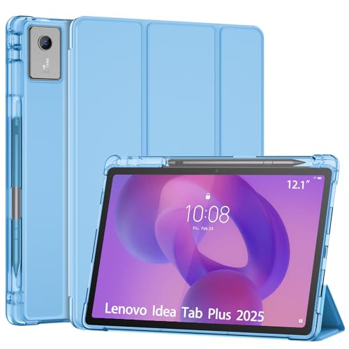 Image of ProCase Smart Case for 2025 Lenovo Idea Tab Plus 12.1 Inch /Tab K12, Blue | Slim Light Cover Trifold Stand Hard Shell Folio Smart Protective Case for Idea Tab Plus /Tab K12 (TB361FU /TB361ZU)
