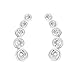 PAVOI 14K Gold Plated 925 Sterling Silver Post White Gold Cubic Zirconia Ear Crawler Earrings - Tiny Faux Diamond 925 Sterling Silver Post Ear Climber Fashion Earrings for Women