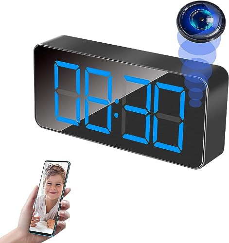 LXMIMI WiFi Caméra Espion, 2.4G/5Ghz WiFi Caméra Cachée Horloge HD 1080P Minicaméra Espion Wi-FI...