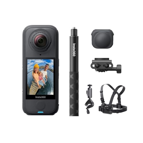 Image of Insta360 X4 Air Road Cycling Bundle (Independent) - Light 165g 8K 360 Camera, Invisible Selfie Stick, Replaceable Lenses, Shoot First & Frame Later, Built-in Wind Guard, Stabilization, AI Editing