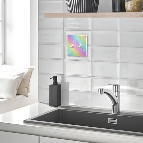 Plaque double interrupteur licorne pour cacher un mur abime avec style - 7