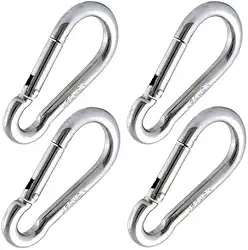 Mosquetão 8cm Academia Profissional Suporta 115 Kg - 04 Unidades