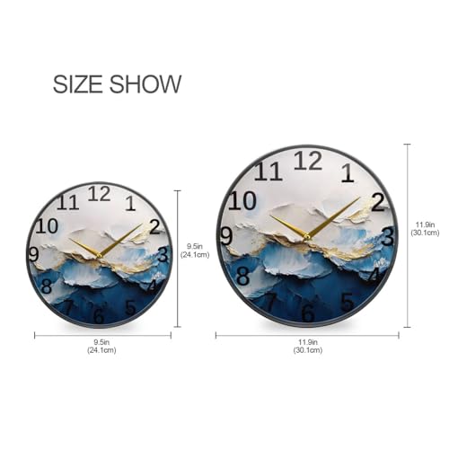 Reloj de Pared Redondo de 11.9 pulgadas con Diseño Estilo Art Deco miniatura 2