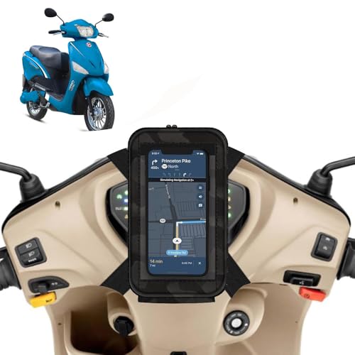 Image of Universal Mobile Holder /Stand /Mount Pouch for Scooters Scooty for Electric Optima (Black